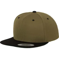 FLEXFIT Unisex 6-Panel Snapback Kappe Flache Cap 6089MT olive/black one size