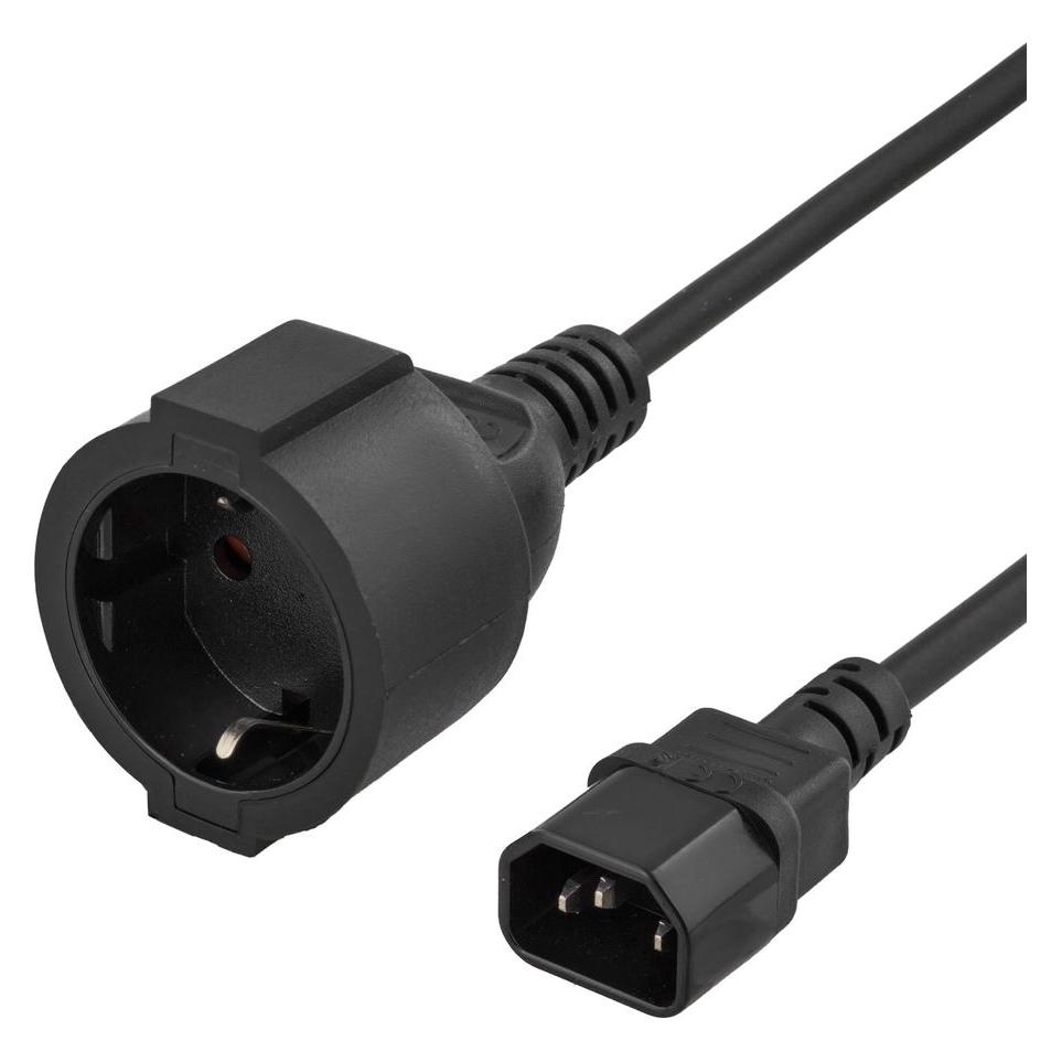 Deltaco DEL-109P-100 - forlaengerkabel (1 m) (DEL-109P-100)