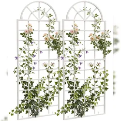 CLP 2er Set Rankgitter Viva Wandbefestigung Metall HBT: 180x70x1 cm weiß
