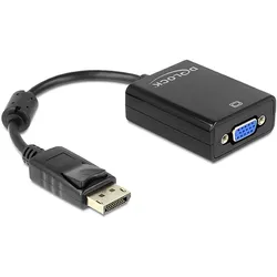 Delock Adapter Displayport 1.2 Stecker > VGA Buchse schwarz