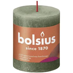 4x Bolsius, Kerzen, Stumpenkerze Rustiko 8x7 o-gn (1x)