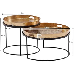 FineBuy, Couchtisch + Beistelltisch, Eva