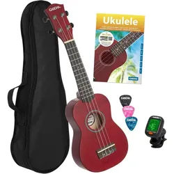 Cascha HH 3970 Rote Sopran-Ukulele (Soprano), Ukulele, Rot