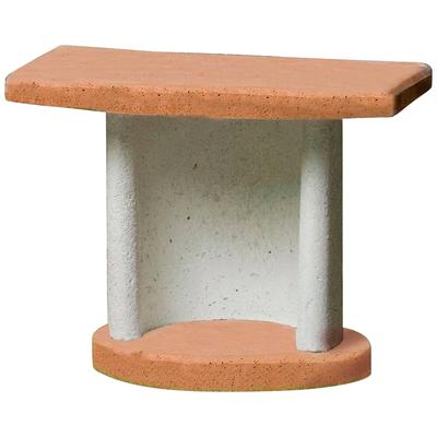 Beistelltisch BUSCHBECK "Georgia", orange (terracotta, grau), B:70cm H:57cm T:41cm, Tische, Beistelltisch, für Grillkamine, BxTxH: 70x41x57 cm