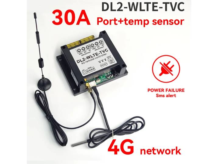 Contrôleur Intelligent 4G LTE DL2-WLTE-T & TC 2CH, télécommande avec application 0A, moteur haute puissance, commutateur de relais, numérotation SMS, alarme de défaut WEB