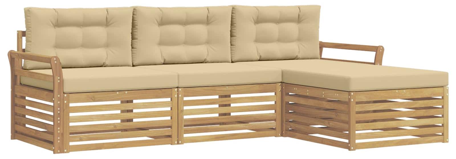 Garnitur aus vier Outdoor-Sofas, Farbe Beige