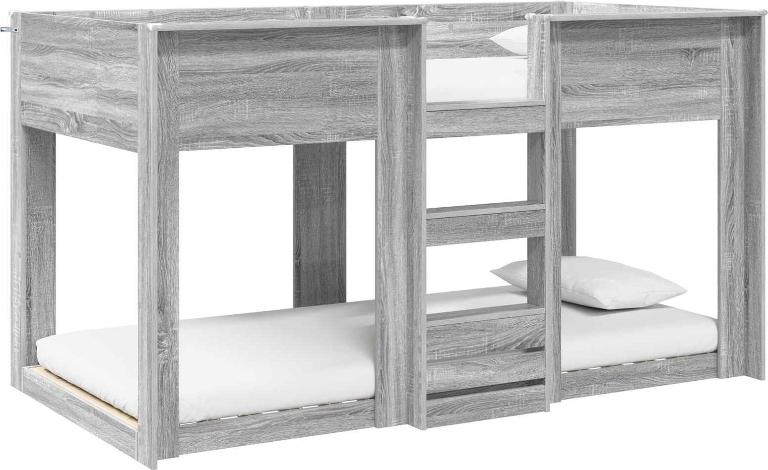 Etagenbett für Kinder Graues Sonoma 100 x 200 cm Holzwerkstoff
