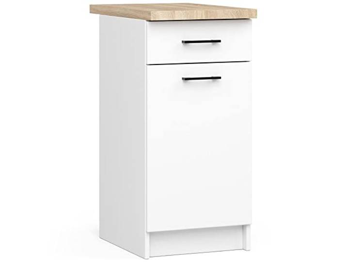 AKORD Olive Küchenschränke Geräumig Robust Für jedes Design Für eine kleine Küche Für eine Küchenzeile Als Teil eines Sets Weiß