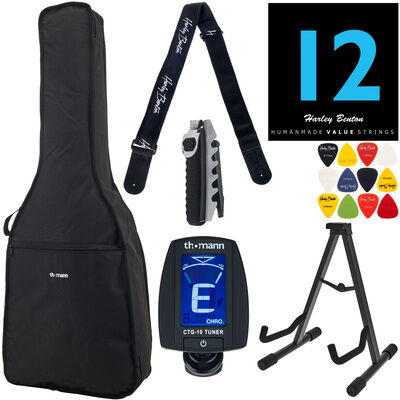 Harley Benton Accessory Acoustic Steel Pack Schwarz