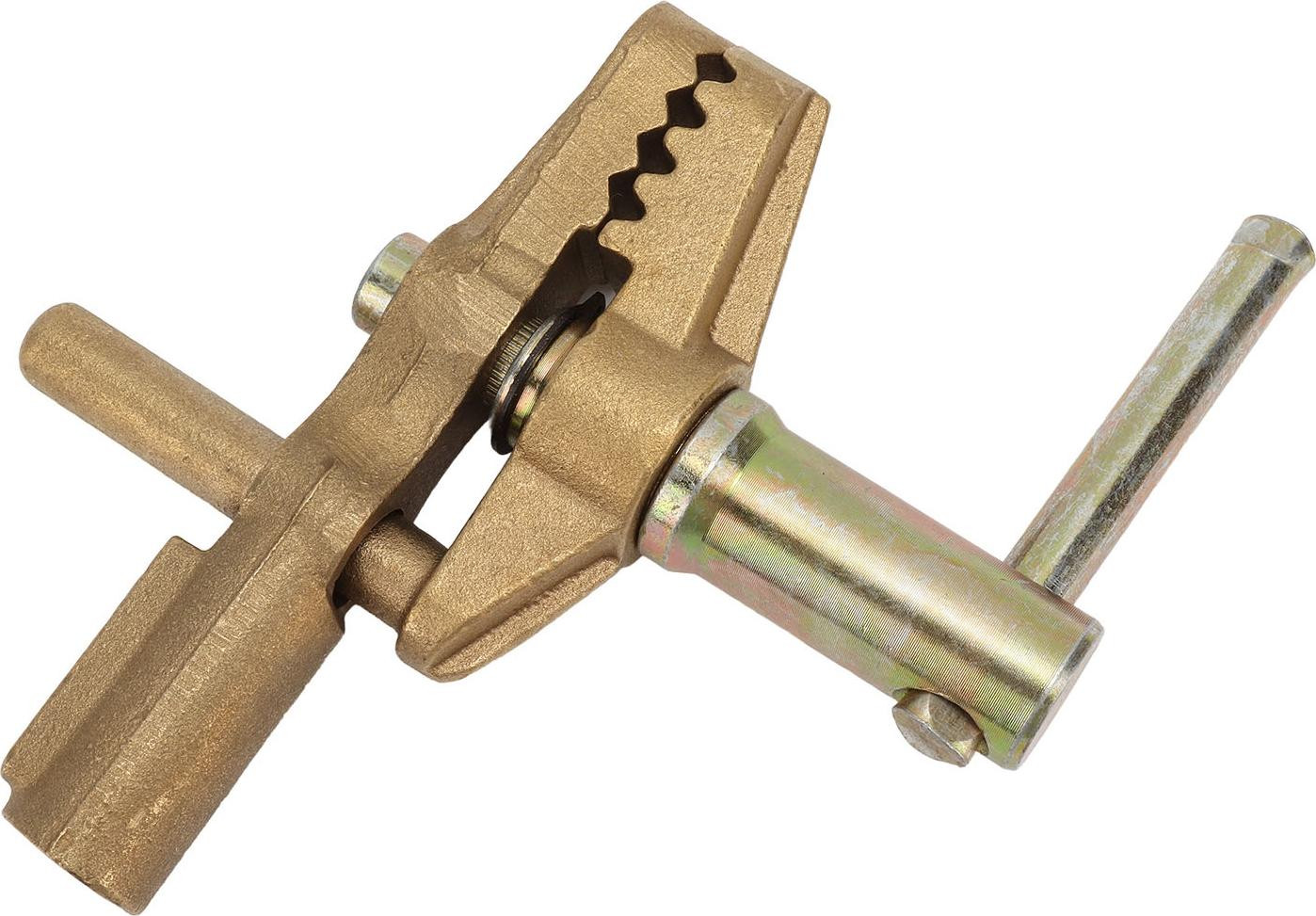 Cocosity Aardingklem van messing met rubberen omhulsel voor lassen, 35 mm