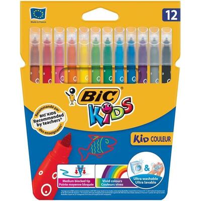 BiC® KIDS Fasermalstifte Kid Couleur, 12 Farben