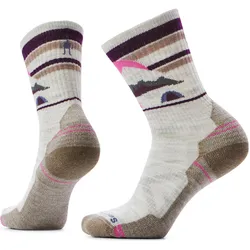Smartwool, Damen, Sportsocken, Women's Hike Light Cushion New Pattern Crew Socks (34 - 37), Beige, Grau