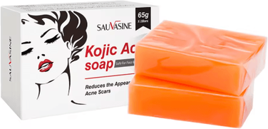 Inspire Picks Kojic Acid Brightening Soap Set (65g By2) Deep Cleansing & Even Tone Facial Bar yellow