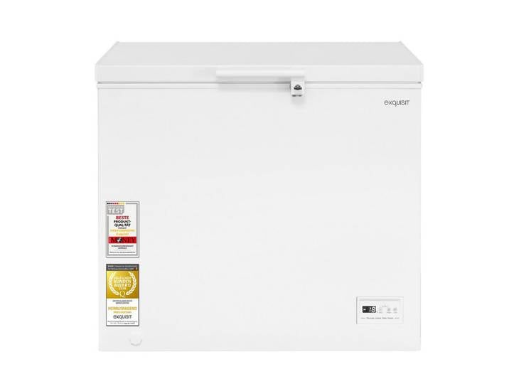 exquisit Gefriertruhe GT5201-HE-040E, 91 cm breit, 198 l, LED-Beleuchtung, Schnellgefrierfunktion, Kühlmodus