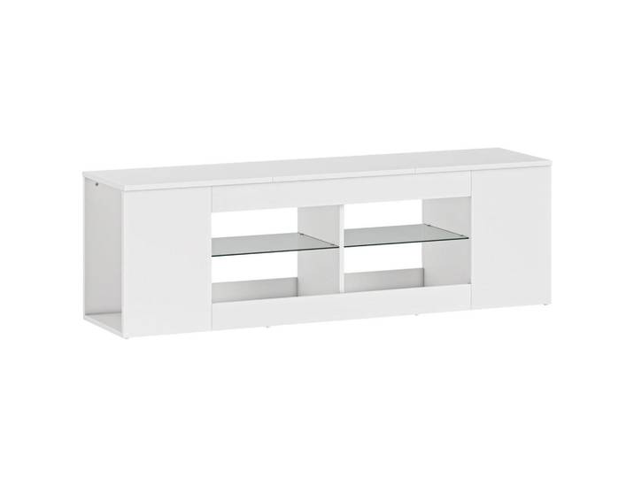 Homcom Tv-Schrank Lowboard 140 cm Lang für Fernseher bis zu 65 Zoll Weiß, 35x42.5x140 cm, Wohnzimmer, TV Möbel, Lowboards, Lowboards stehend