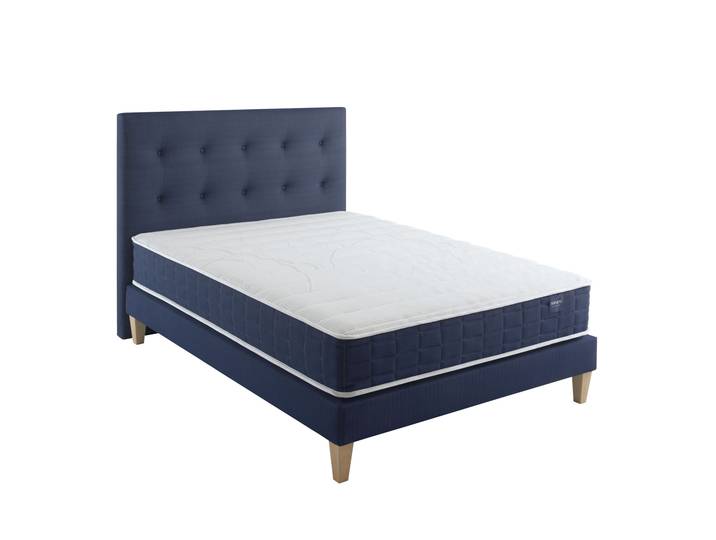Ensemble matelas ressorts, sommier, pieds et tête de lit Rêve 400 - SOMEO 140x190