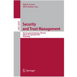 Security and Trust Management, Fachbücher von Silvio Ranise, Rafael Accorsi