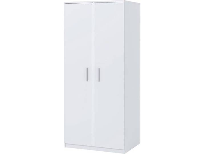 Armoire - SELSEY - RINKER - 90x90x202 cm - Blanc - Portes coulissantes