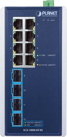 Planet Technology Industrial 8-Port Switch IGS-1000-8T4X
