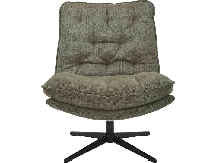 Sessel GOODPRODUCT LENII, Loungesessel im soften Webstoff , grau (grün), B:75cm H:87cm T:86cm, Sessel, Sessel, 360 Grad drehbar
