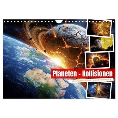 Planeten - Kollisionen (Wandkalender 2027 DIN A4 quer), CALVENDO Monatskalender