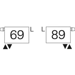 Arbonia Standard Ventilausführung oben für Thermostatkopf Anschluss M30x1,5 G3/4