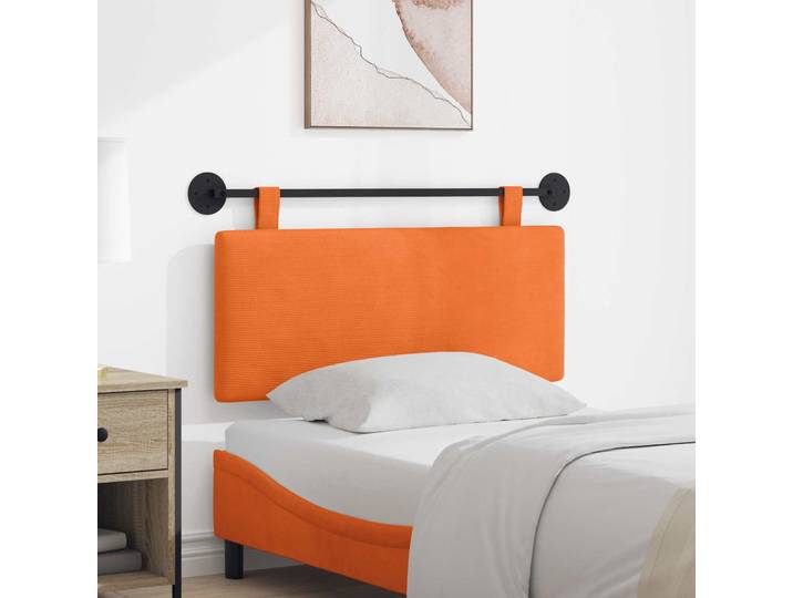 vidaXL Hängendes Kopfteil Orange Cordstoff