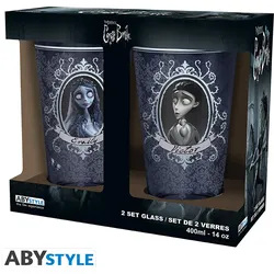 CORPSE BRIDE - 2 XXL Gläser - Victor & Emily x2
