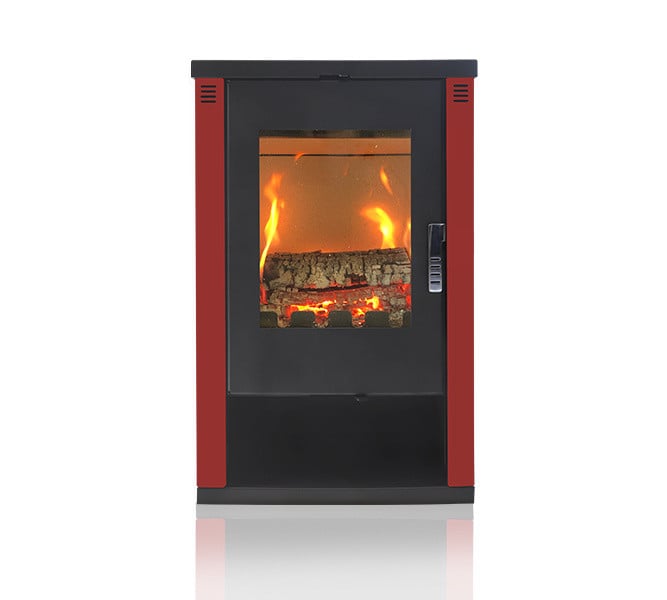 Houtkachel Verso Lheia Rood - 7 kW - Energieklasse A