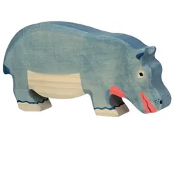 HOLZTIGER Nilpferd, fressend