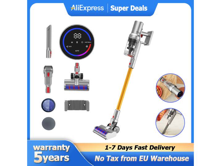 Aspirateur sans fil portatif Liectroux I10, 27000PA, détection intelligente de la poussière, grand écran tactile, vitesse automatique