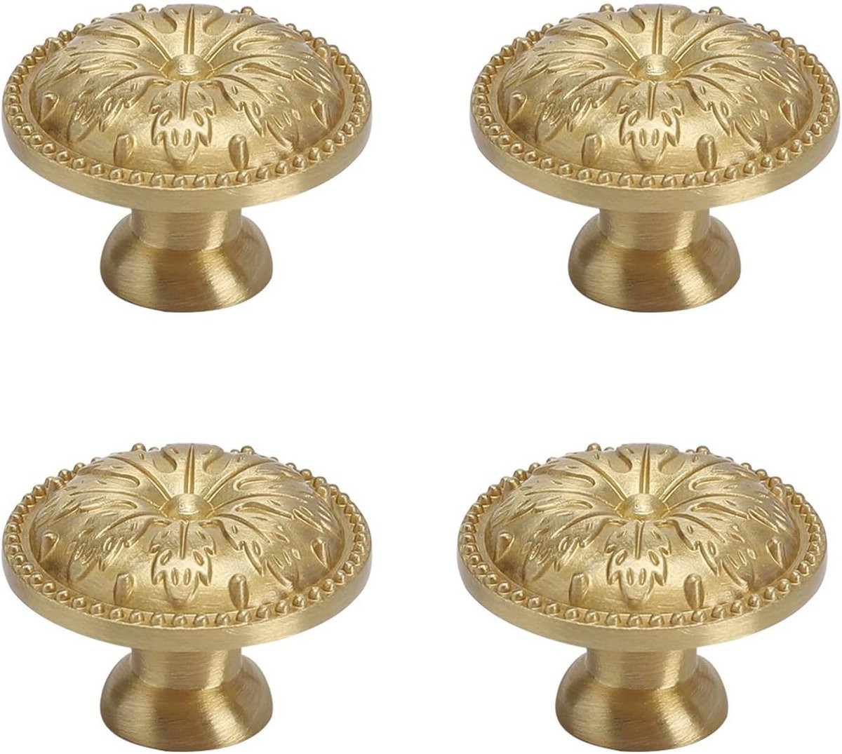 4 Stuks Gouden Ronde Meubelknoppen voor Keuken en Badkamer