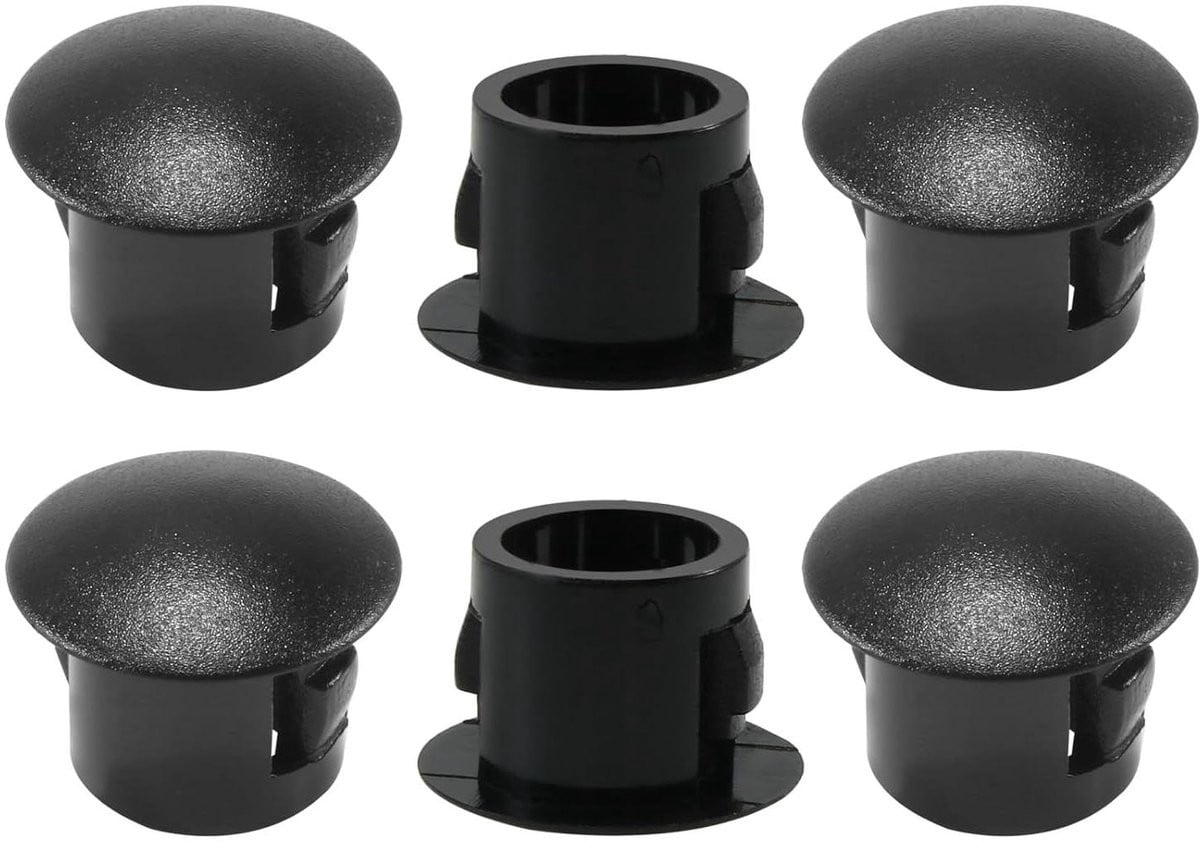 60 stuks Plastic Gatpluggen 8 mm - Zwart - Afdekdoppen voor meubels