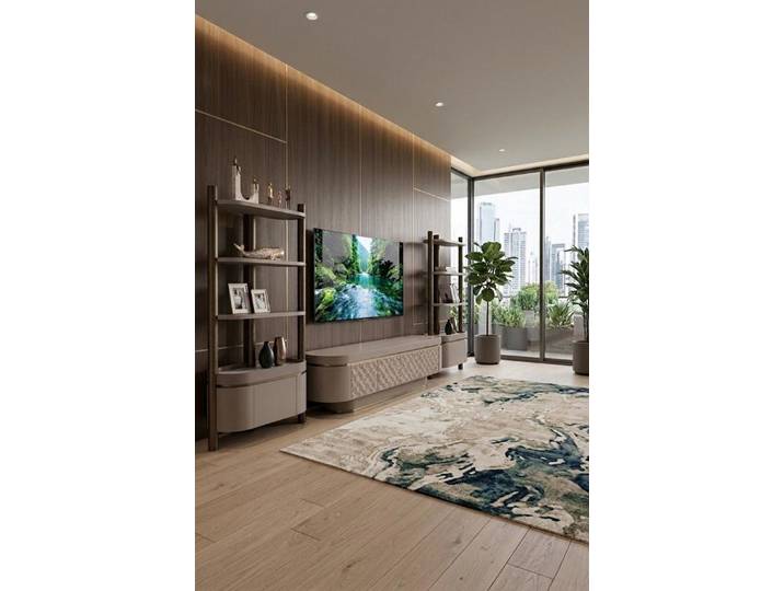 JVmoebel Lowboard TV Lowboard Standregal Modernes Design Holzoptik Eleganter Wohnstil (2 St), Made in Europa