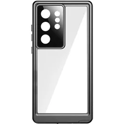Redpepper IP68 Waterproof, 360° Grad Schutz Series (Samsung Galaxy S23 Ultra), Smartphone Hülle, Schwarz, Transparent