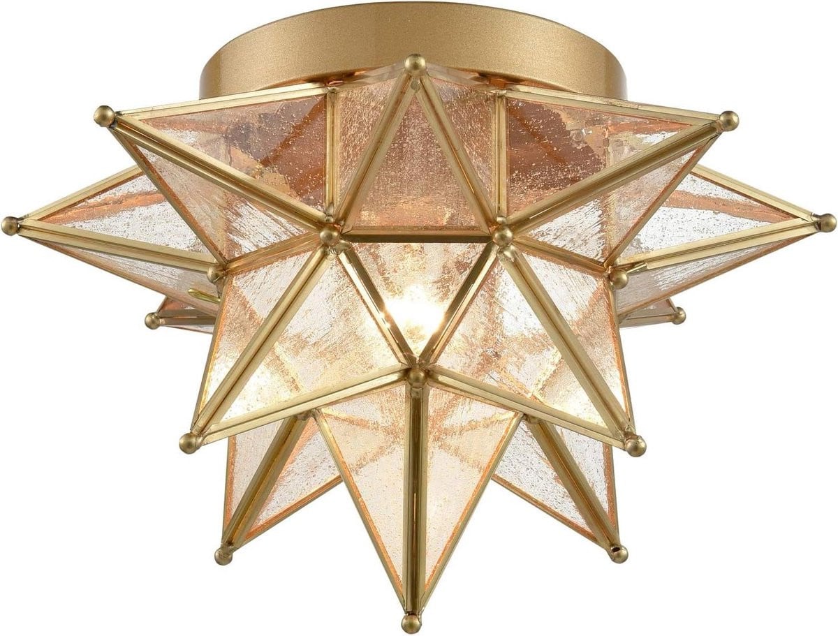 Moravian Ster Marokkaanse Hanglamp - Goud/Messing - Metaal - Dimbaar