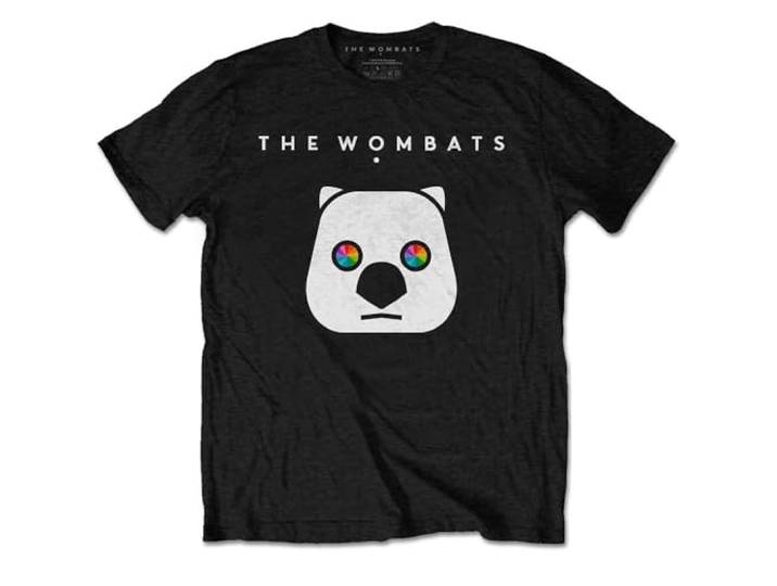 The Wombats Unisex Tee: Rainbow Eyes - Small - Black