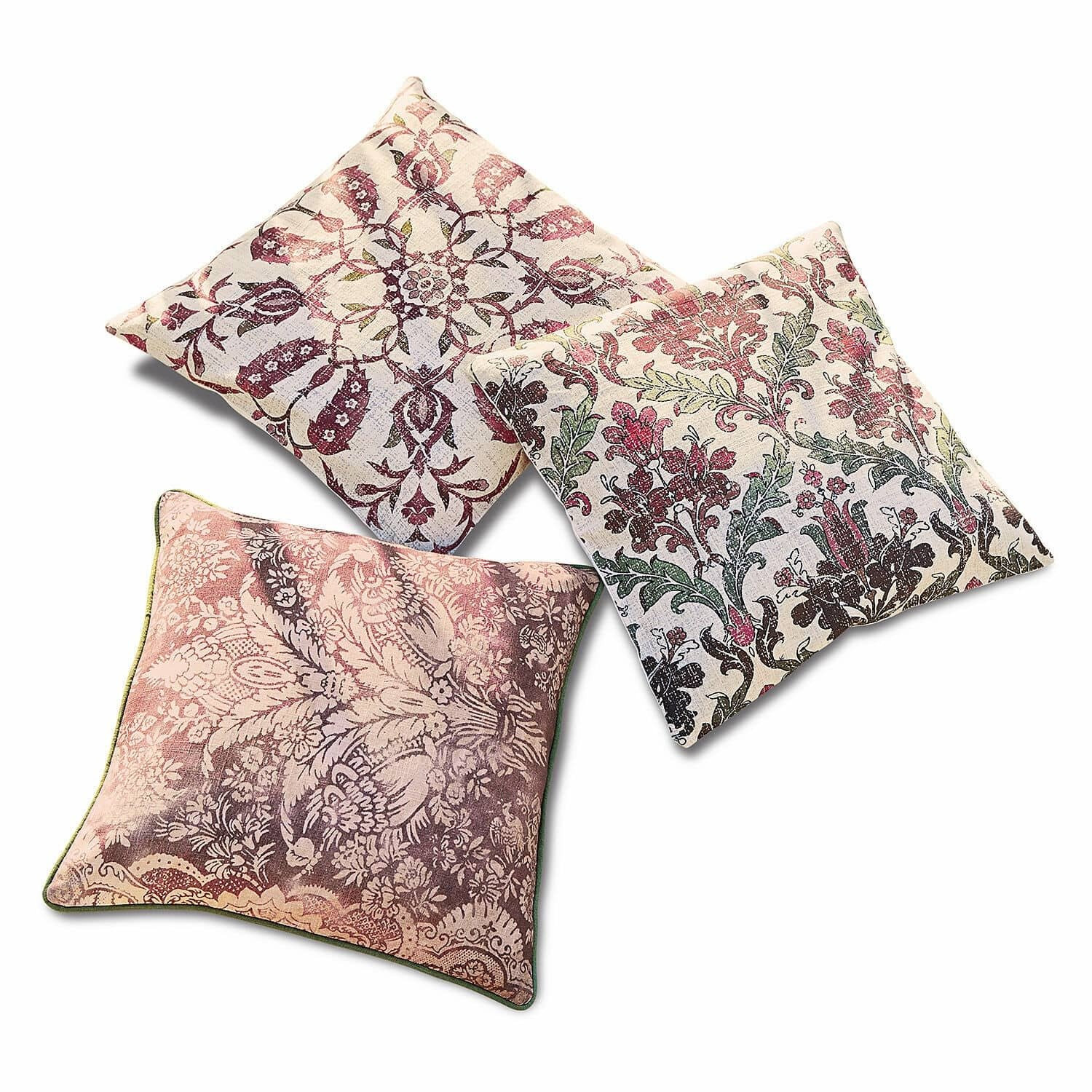LOBERON Kussenhoezen set van 3 Camden violet/roze
