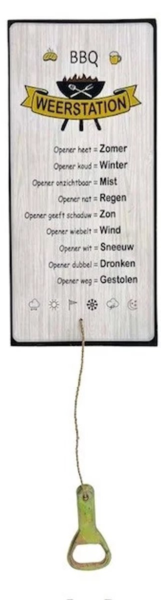 Weerstation BBQ met opener