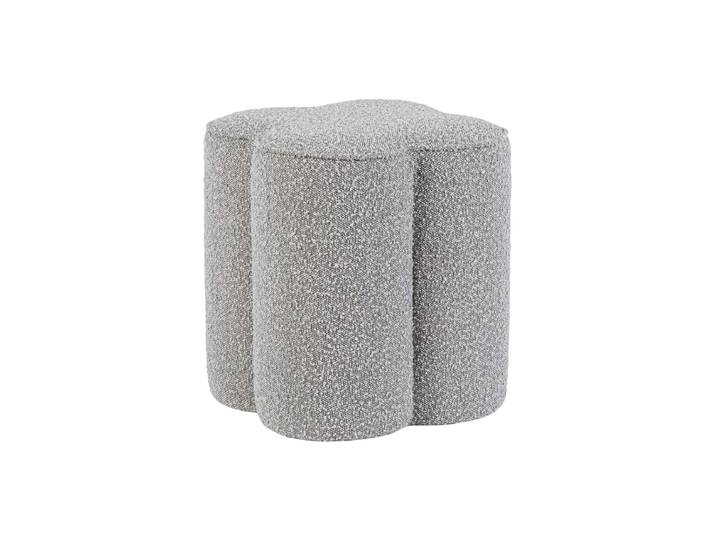 Design Sitzpouf „Donita“ Bouclé Hellgrau Bizzotto