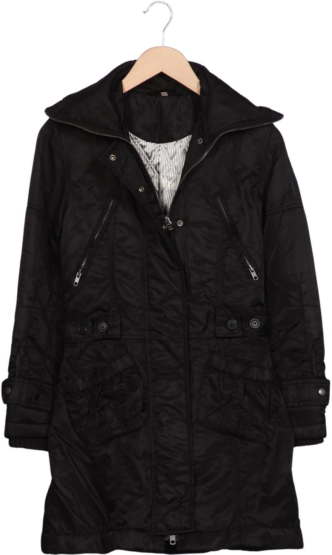 Pepe Jeans Damen Mantel, Schwarz, Gr. S, Synthetik - Second Hand