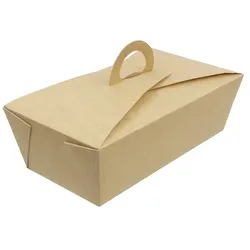 MONOUSO - SnackBox Amerikanische "Doggy Bag" Kraft 20x10x7cm (20 Stück)