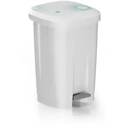 Treteimer TTS Moji 50 L weiß 100 % aus glattem und desinfizierbarem Polypropylen