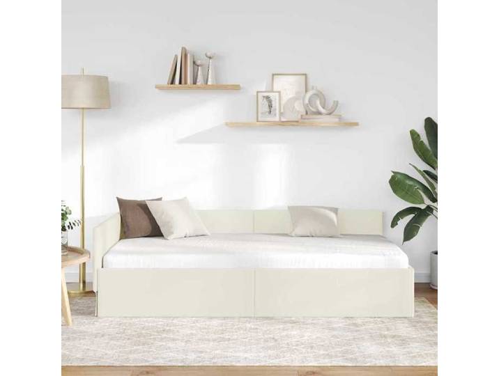 Top sélection Blanc Cadre de lit - ECOHOME - 1 Personne - d'angle avec tête de lit Crème 90cm x 190cm - 6235