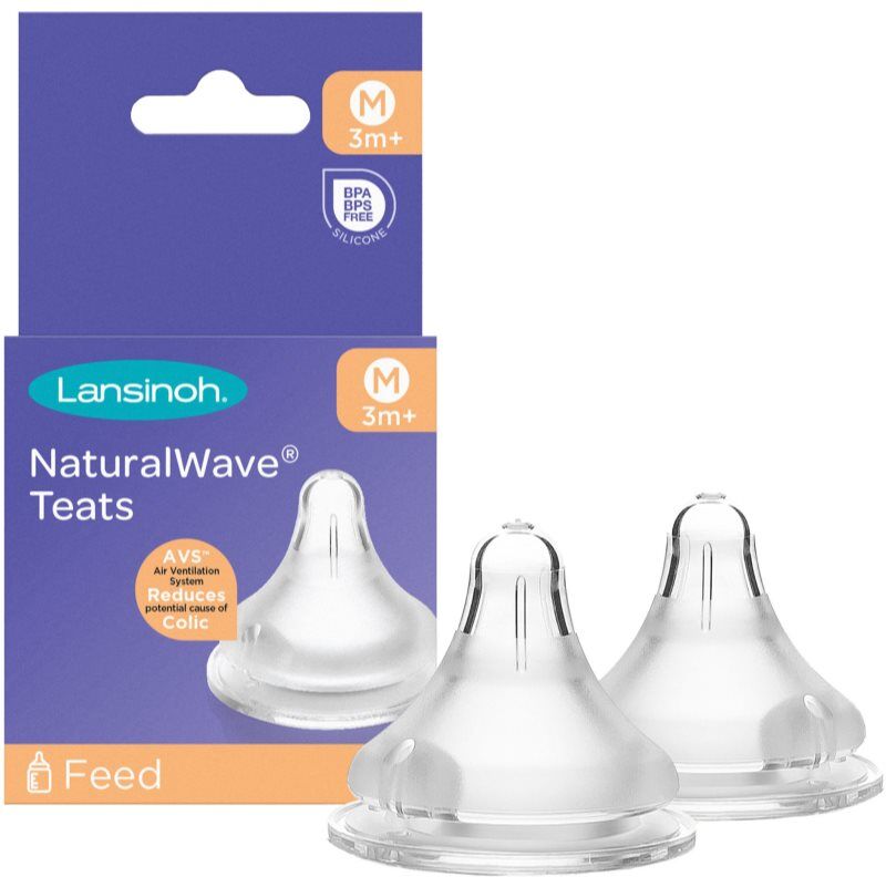 Lansinoh NaturalWave tétine pour biberon Medium 2 pcs