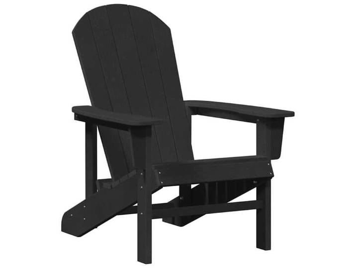 NEW 2025  CHAISE JARDIN - GKK - Fauteuil Adirondack - Noire 74x82x91 cm HDPE - size:82x74x90 cm @@1554