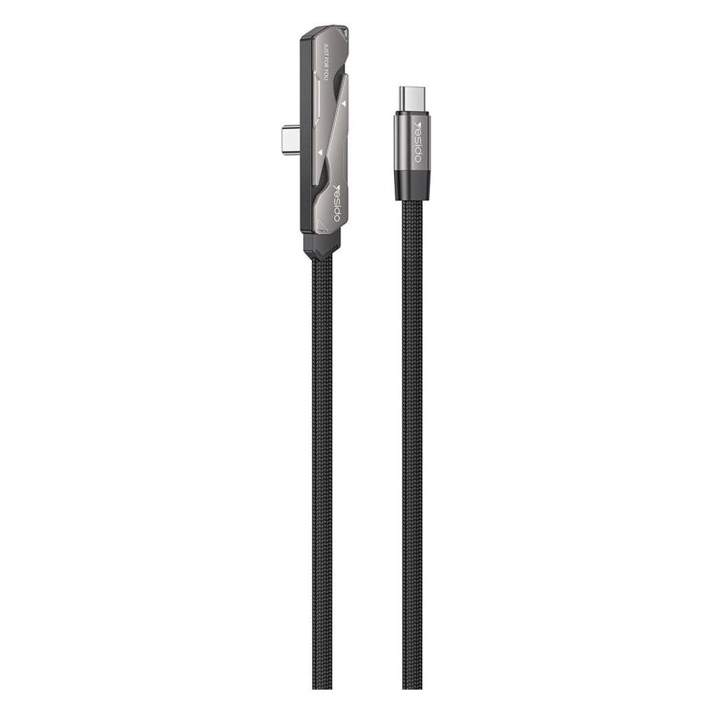Yesido Yesido CA207 USB-C to USB-C charging cable with stand - Black (CA207)