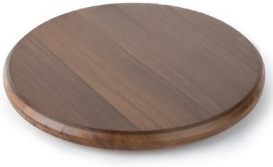 CounterArt "Acacia Wood Round Acacia Wood Lazy Susan Turntable 14"" Diameter for Serving Kitchen Organization Condiment Caddy"