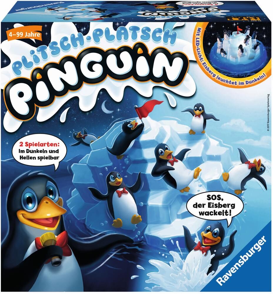 Spiel RAVENSBURGER "Plitsch Platsch Pinguin", bunt, Spiele, Kinder, Spiel, Made in Germany