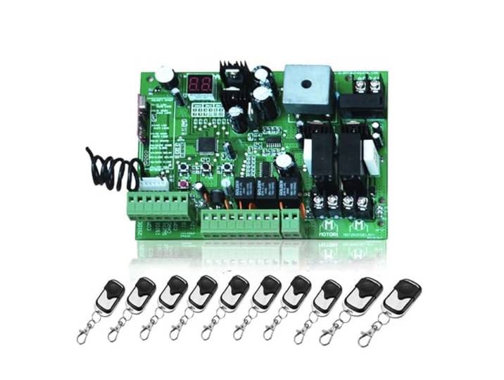 DC24V Swing Gate Opener Motor Control Unit PCB Controller Circuit Board Electronic Card Wohnauffahrt(10 Remote control)